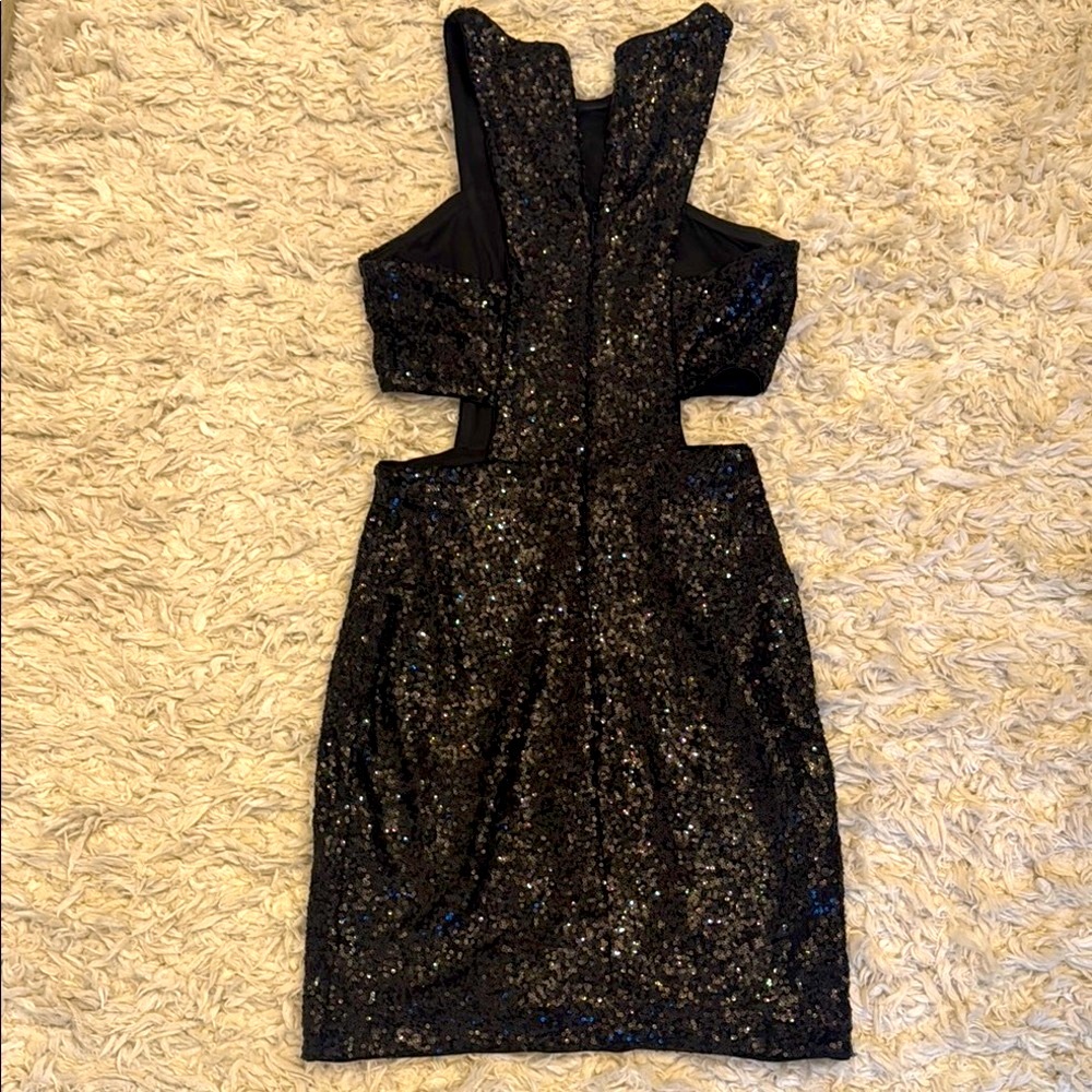 🔥🔥🔥   EXPRESS Elegant Black Sequin Dress - Picture 5 of 7